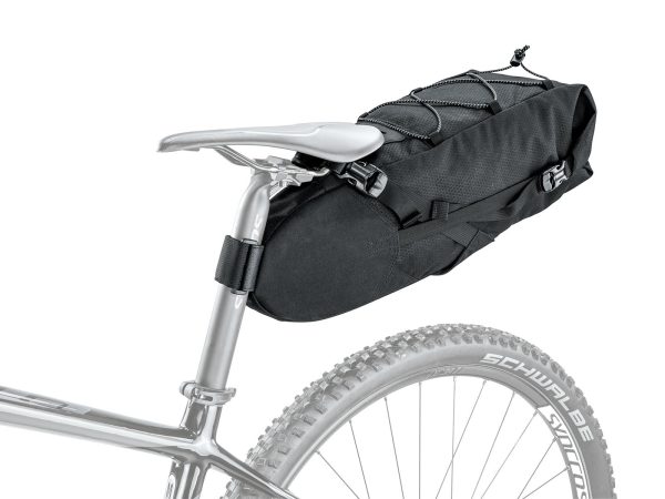 Borsa sottosella BackLoader (10 L) impermeabile con cinturini in velcro nera - immagine 4